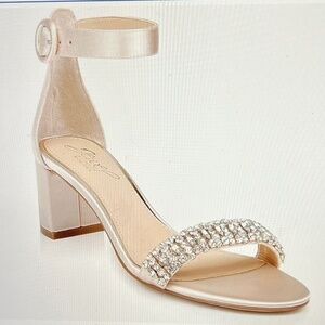 Jewell Bagley Mishka James ankle strap block heel